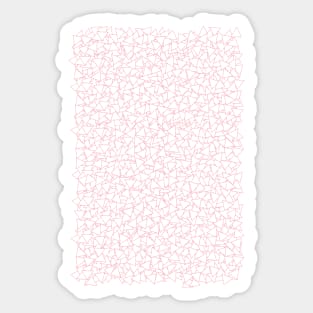 Pink and White Triangles Dizzy All-Over Pattern Sticker